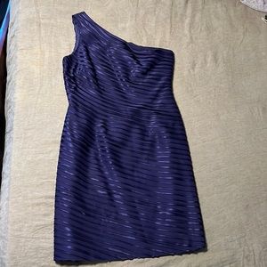 Calvin Klein purple one shoulder dress size 8